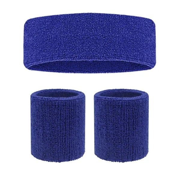 Sports sweatband and wristband set