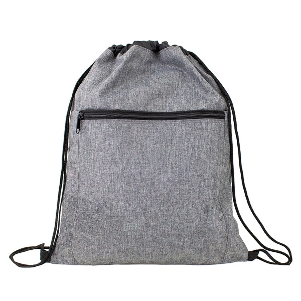 Heather Gray Drawstring Backpack