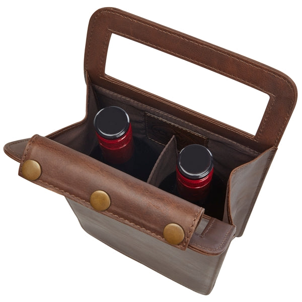 Sonoma Leather Two Bottle Tote
