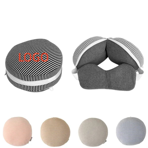 Integrated Sleeping Eye Mask Neck Pillow For Travel