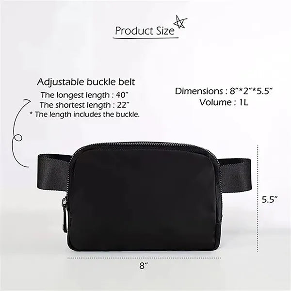 Fanny Pack Belt Bag With Adjustable Strap