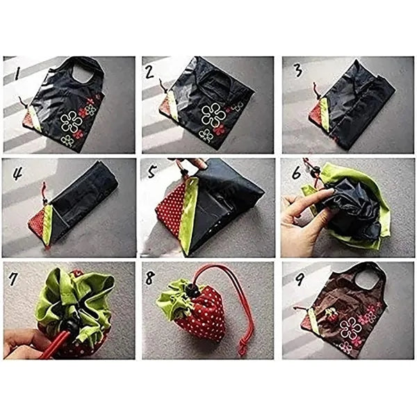 Foldable Pull Cord Shopping Bag