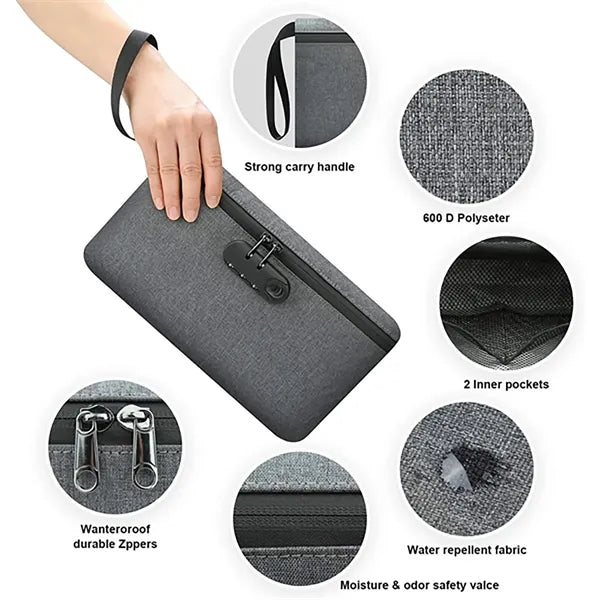 Durable Odor Proof Stash Bag with Combination Lock