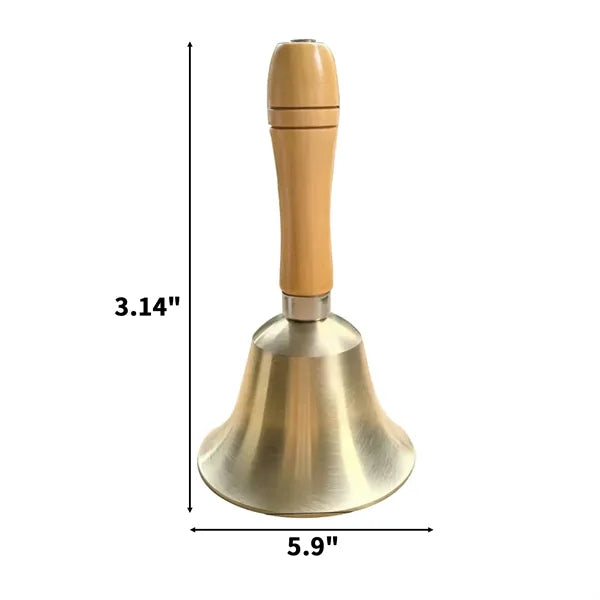 Solid Brass Hand Bell with Wood Handle