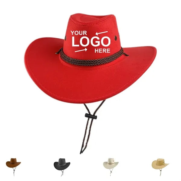 Western Suede Denim Hat