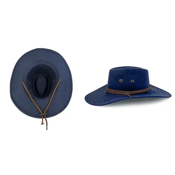 Western Suede Denim Hat