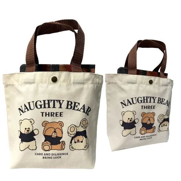 Canvas Tote with Buckle Handles