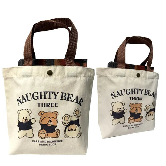 Canvas Tote with Buckle Handles