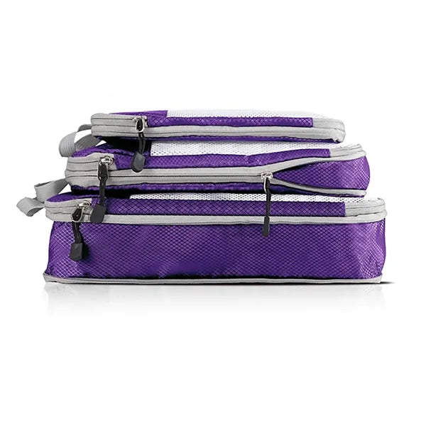 Set Of 3 Lightweight Compression Packing Cubes