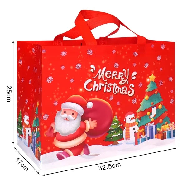Christmas Gusset Non-Woven Laminated Tote Bag