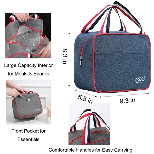 8-Can Insulated Color-Block Cooler Bag with Front Pocket
