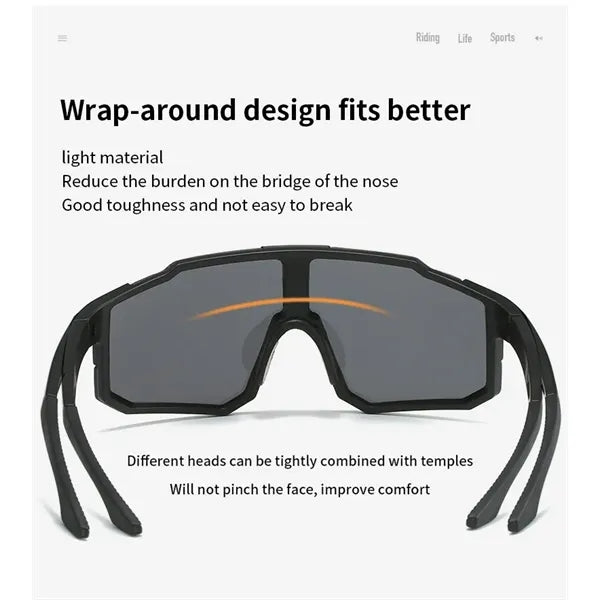 Unisex Wraparound Sports Sunglasses
