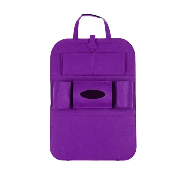 6-Pocket Storage Felt Car Seat Back Organizer