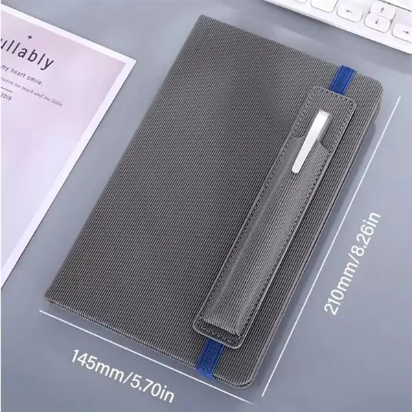 A5 Strap Notebook with Pen Insert Planner Notepad PU Leather