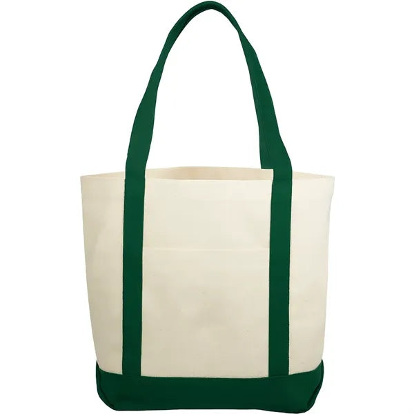 10 oz. Cotton Canvas Boat Tote Bags Front Pocket