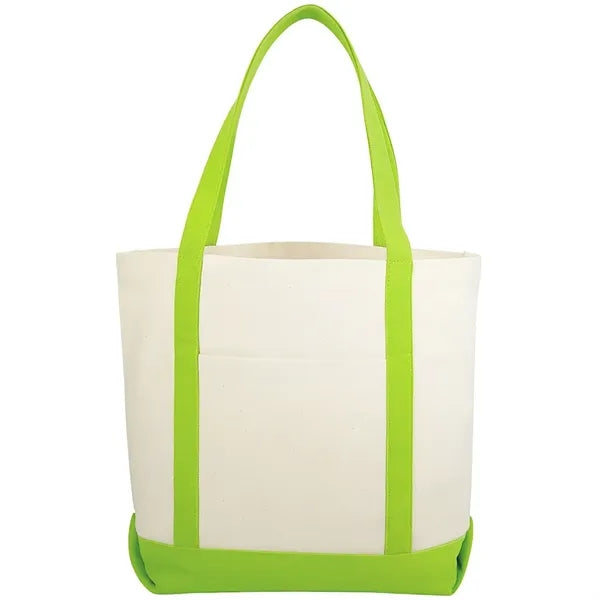 10 oz. Cotton Canvas Boat Tote Bags Front Pocket