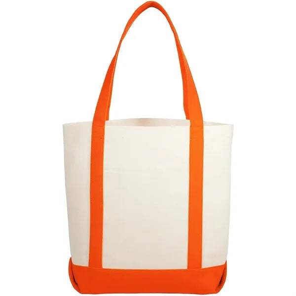 10 oz. Cotton Canvas Boat Tote Bags Front Pocket