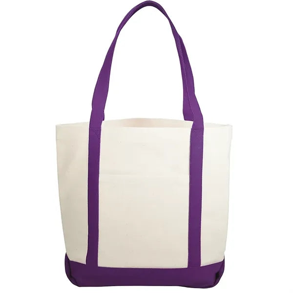 10 oz. Cotton Canvas Boat Tote Bags Front Pocket
