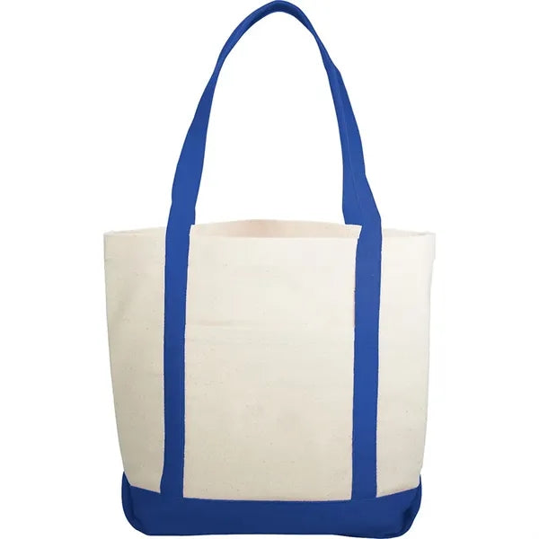 10 oz. Cotton Canvas Boat Tote Bags Front Pocket