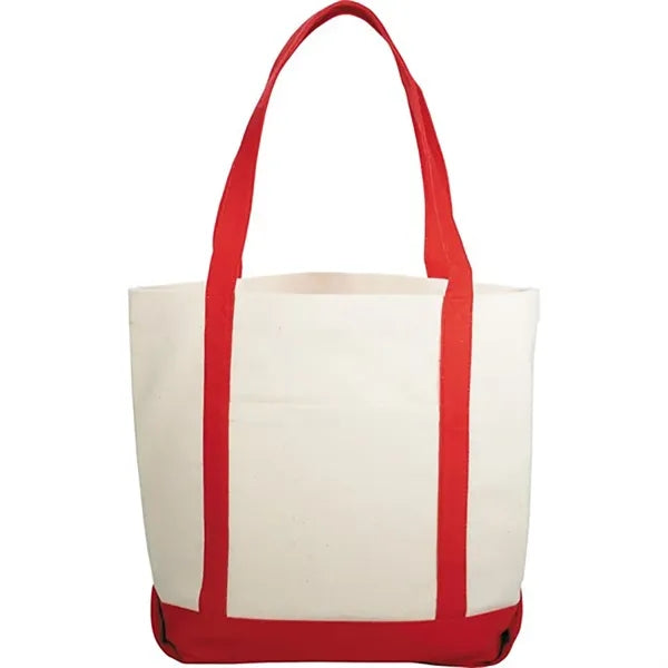 10 oz. Cotton Canvas Boat Tote Bags Front Pocket