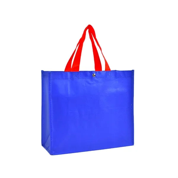 Laminated PP Shopping Tote Bag With 10" Gusset