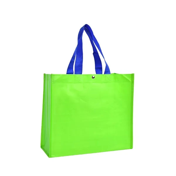 Laminated PP Shopping Tote Bag With 10" Gusset