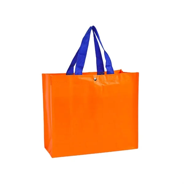 Laminated PP Shopping Tote Bag With 10" Gusset