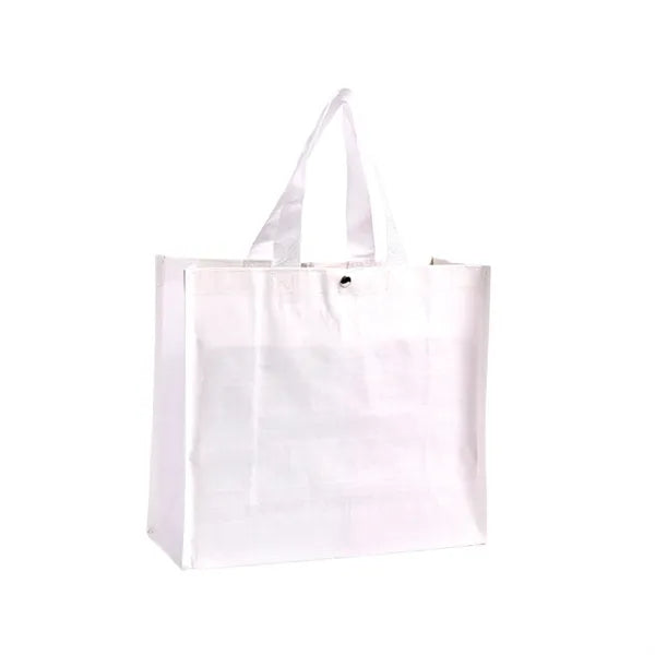 Laminated PP Shopping Tote Bag With 10" Gusset