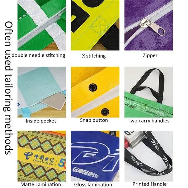 Fully Customizable Green RPET Paper Like Tote Bag For Brandi