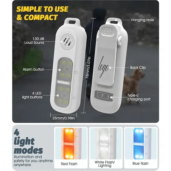 Personal Safety Alarm With Strobe Lights