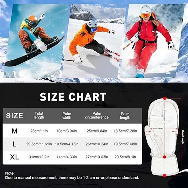 Inner Five Fingers and Touch Screen Waterproof Snow Mittens