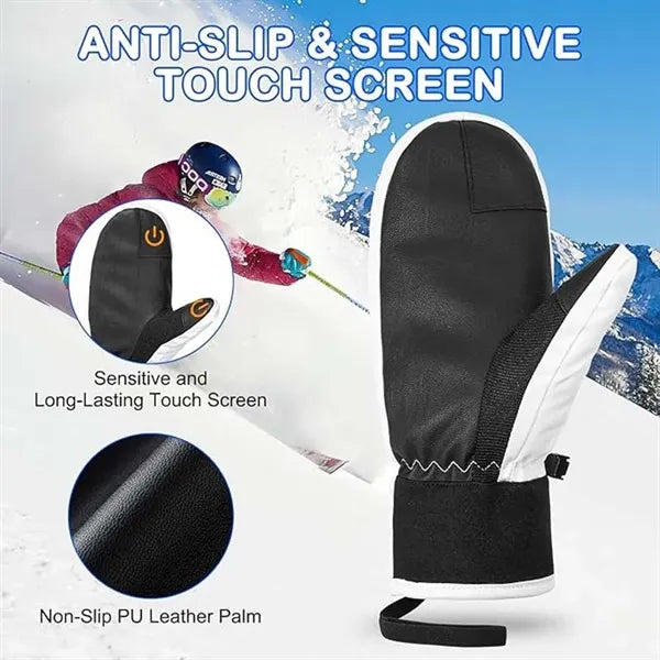 Inner Five Fingers and Touch Screen Waterproof Snow Mittens
