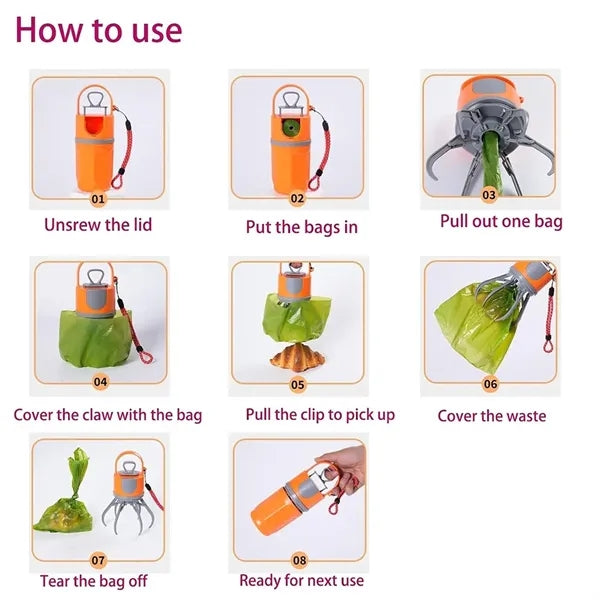 Portable Six Claws Pet Poop Picker