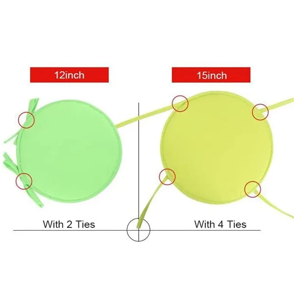Round Chair Cushions Seat Cushion with Ties