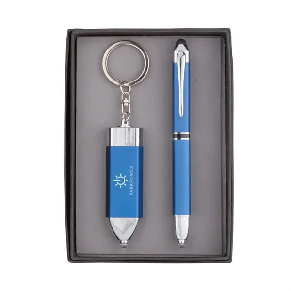 LED Stylus Pen and Keychain Gift Set