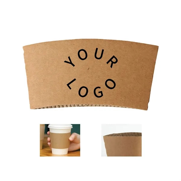 Corrugated Kraft Paper Cup Sleeve For 10 To 20 Ounce