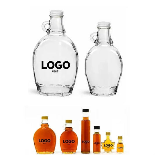 Clear Glass Syrup Bottles