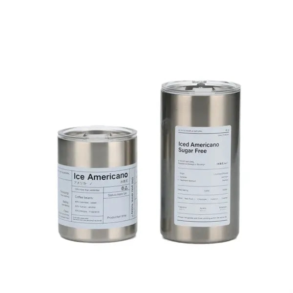 Stainless Steel Vacuum Double Layer Cup With Straw