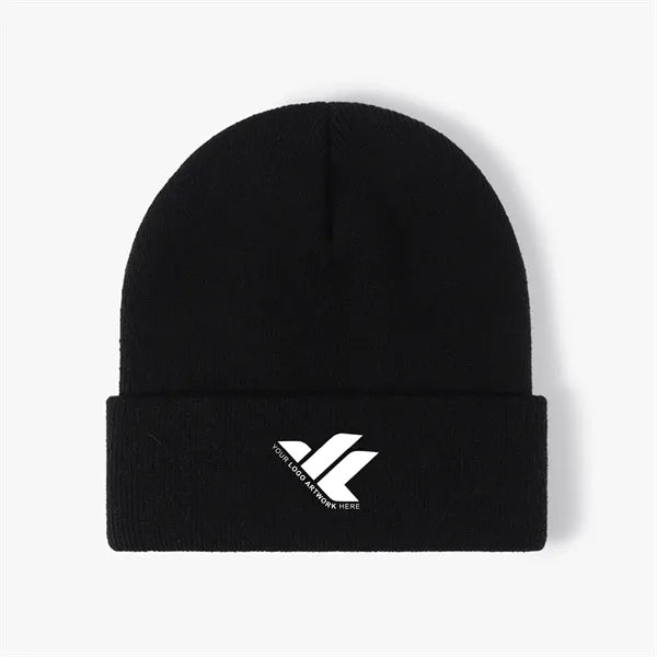 Thickened Double-Layer Men's Knit Hat for Warmth