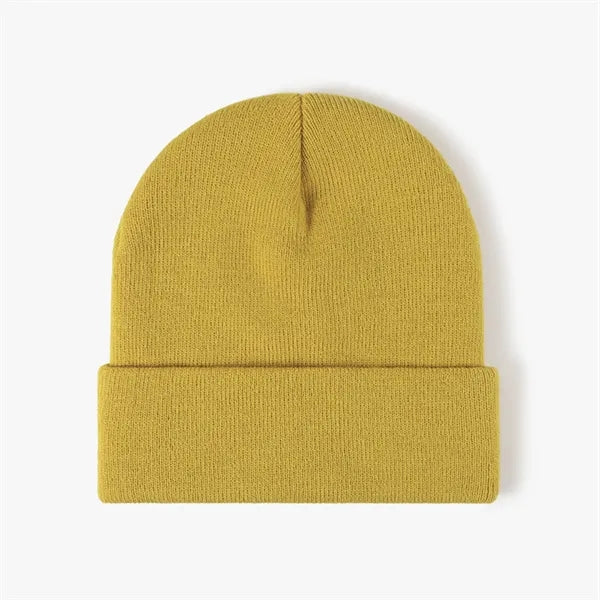 Thickened Double-Layer Men's Knit Hat for Warmth