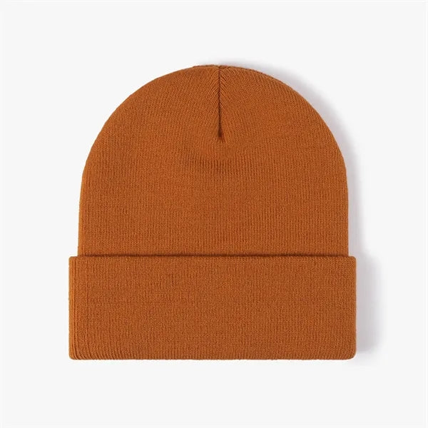 Thickened Double-Layer Men's Knit Hat for Warmth