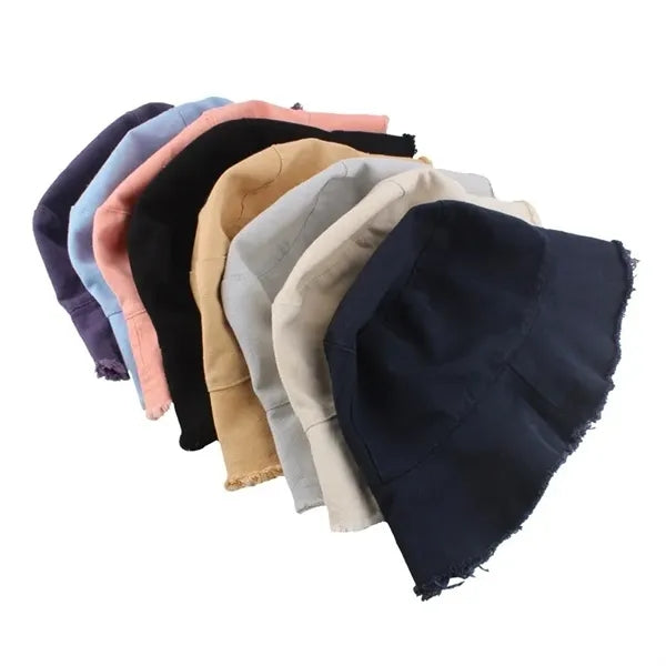 Cotton Frayed Edge Sun Hat