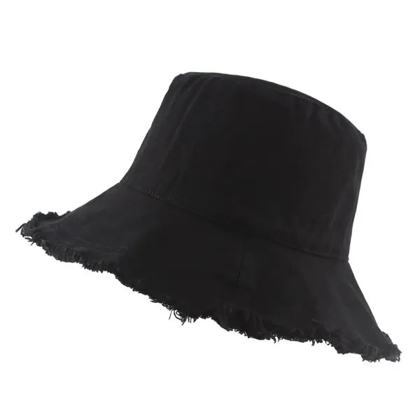 Cotton Frayed Edge Sun Hat