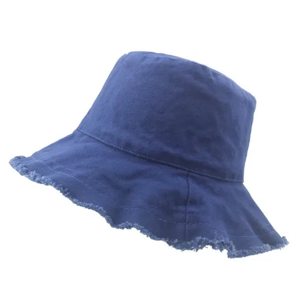 Cotton Frayed Edge Sun Hat