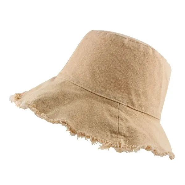 Cotton Frayed Edge Sun Hat