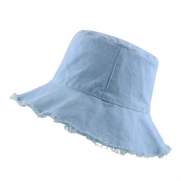 Cotton Frayed Edge Sun Hat