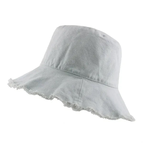Cotton Frayed Edge Sun Hat