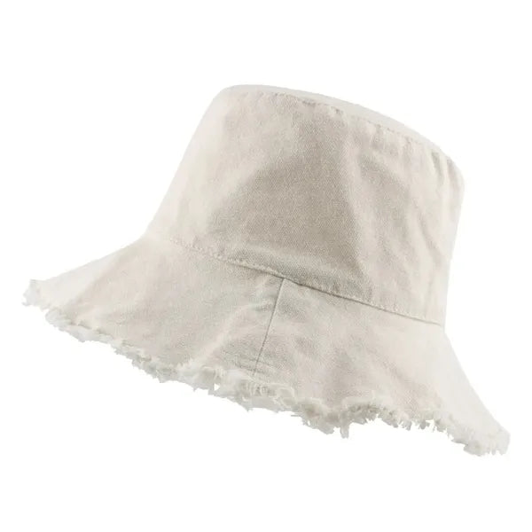 Cotton Frayed Edge Sun Hat