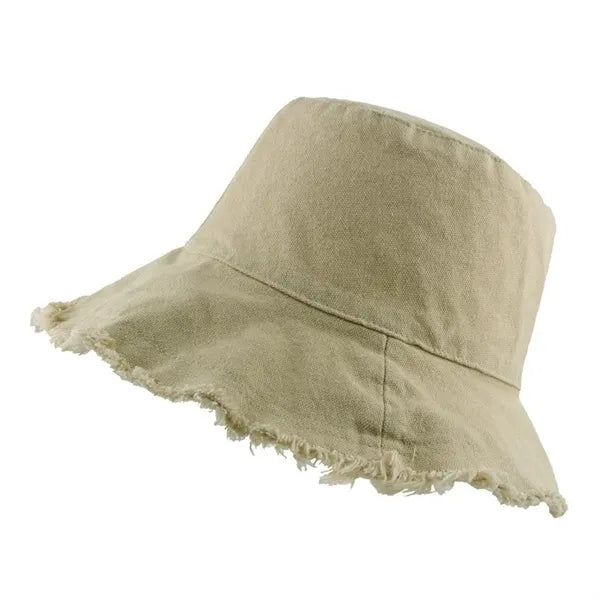 Cotton Frayed Edge Sun Hat