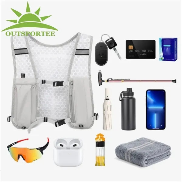 Running Vest with TPU Collapsible Soft Water Bottle